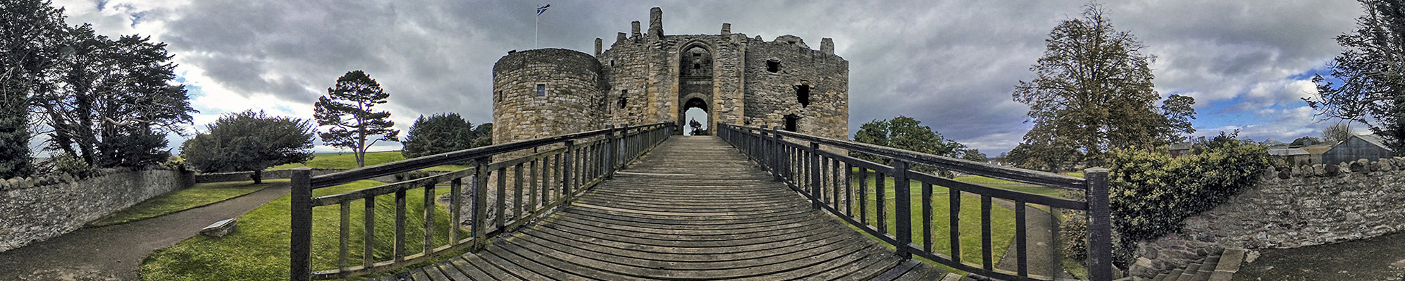Dirleton Castle, castle, 360 panoramic photography, virtual tours
