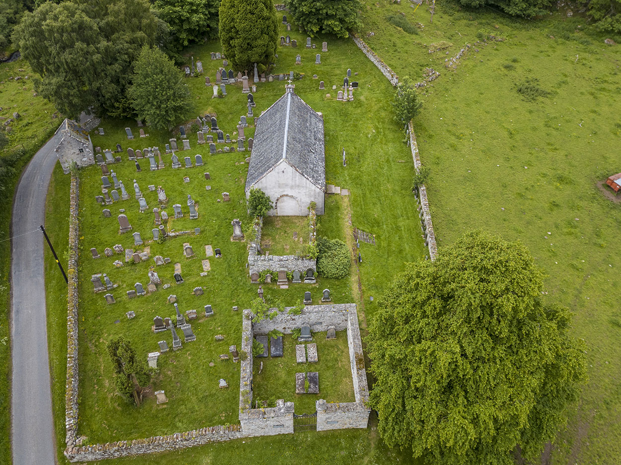 Dunlichity Churchyard Aerial photography